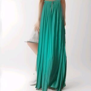 new york and company dress xlarge womens Green Grecian